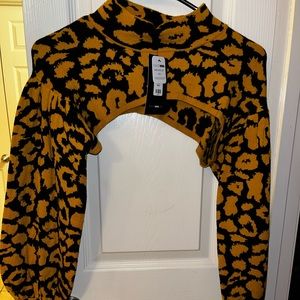 Large two piece long sleeve crop sweater dress set